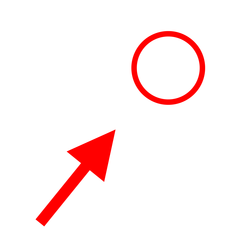 Arrow with circle png